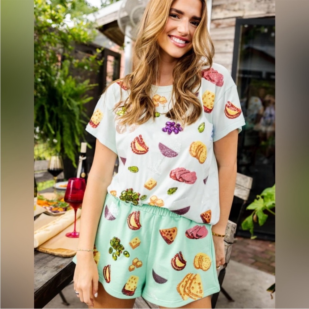 Queen Of Sparkles Mint Charcuterie T-Shirt